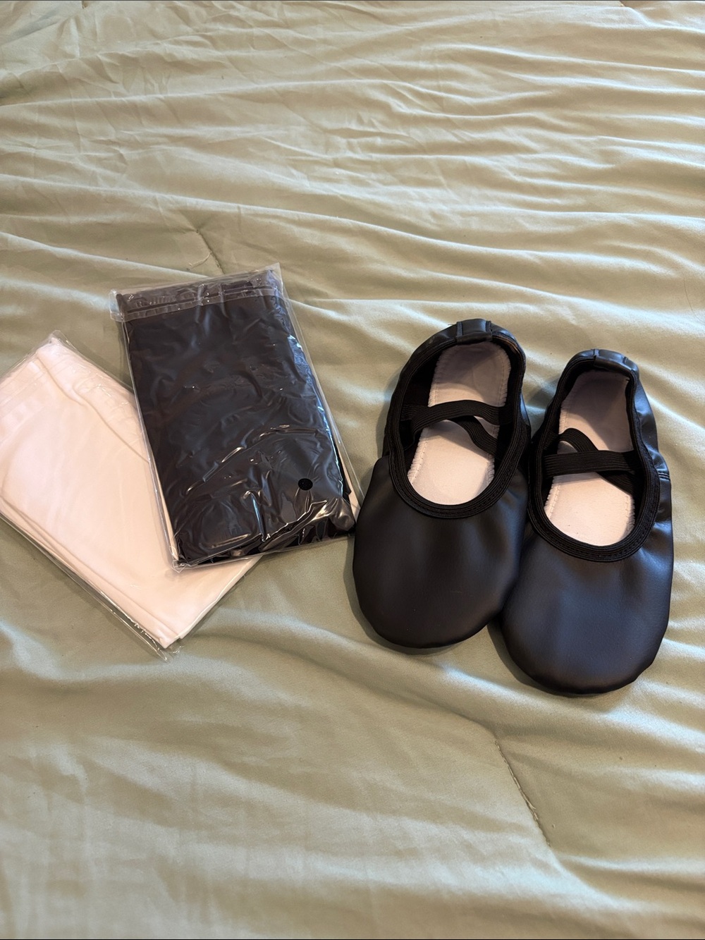 Classic Black Kids Ballet Flats with Elastic Strap Ballet dance ballet tights